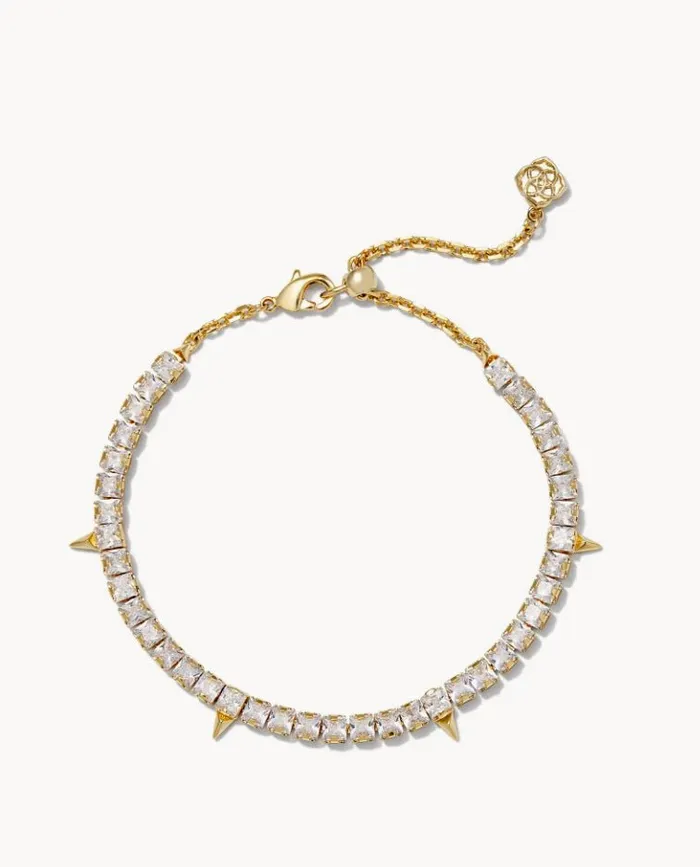 Kendra Scott Bracelets Kendra ScottJacqueline Gold Tennis Bracelet in White Crystal 9608862043