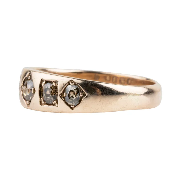 Bell Bird Antiques Rings Victorian era five stone diamond ring