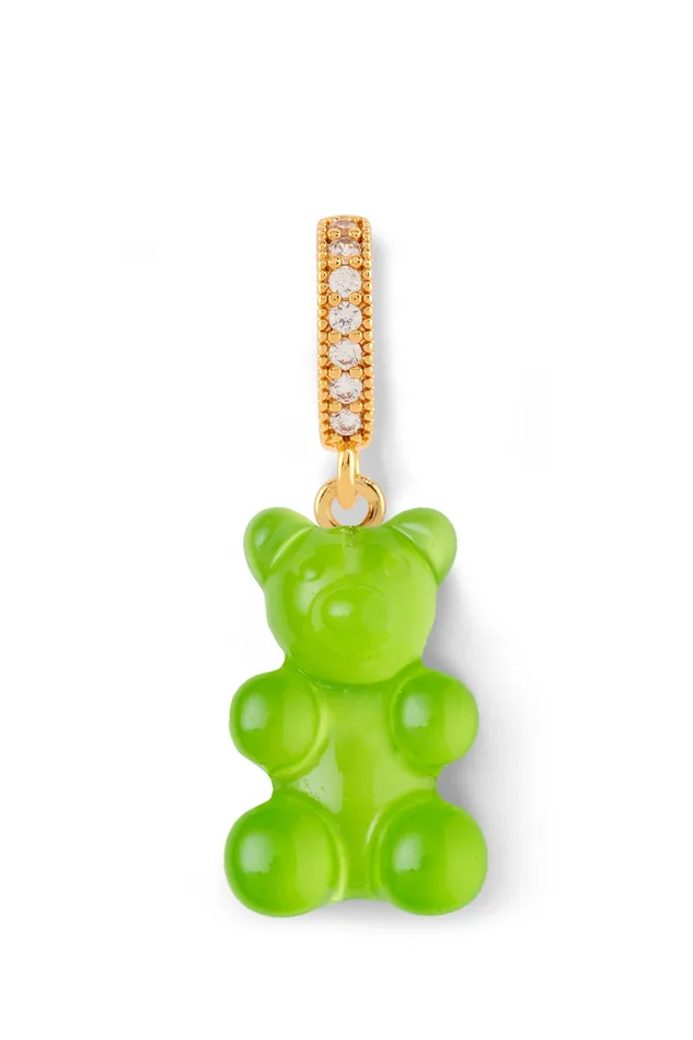 Crystal Haze Jewelry Mega Nostalgia Bear Pave connector Lime Rings