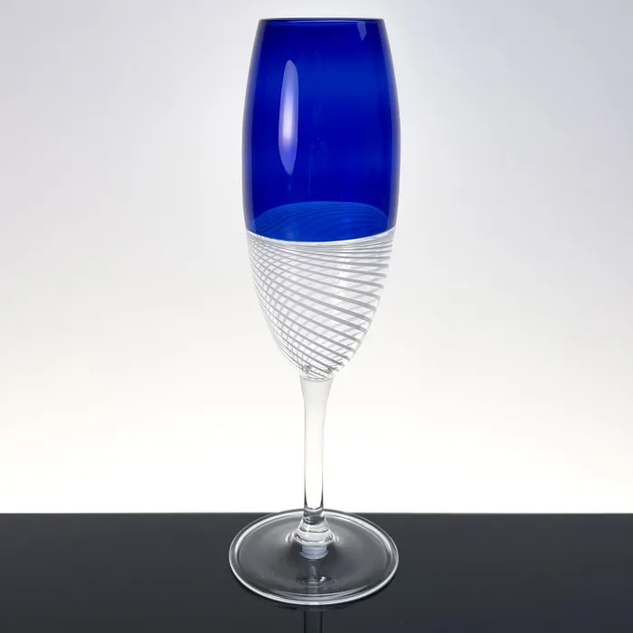 MuranoVItrum Rings Prosecco champagne Foscarini glasses set of two Murano Glass