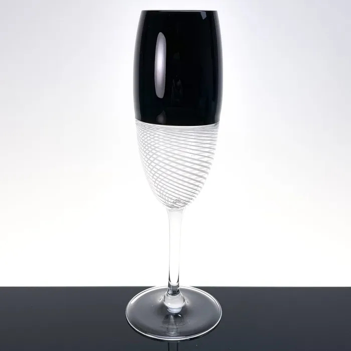 MuranoVItrum Rings Prosecco champagne Foscarini glasses set of two Murano Glass