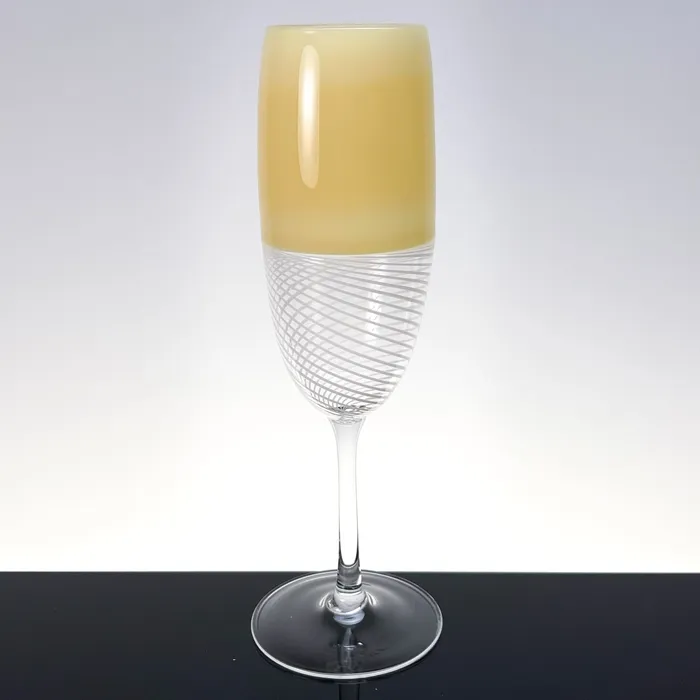 MuranoVItrum Rings Prosecco champagne Foscarini glasses set of two Murano Glass