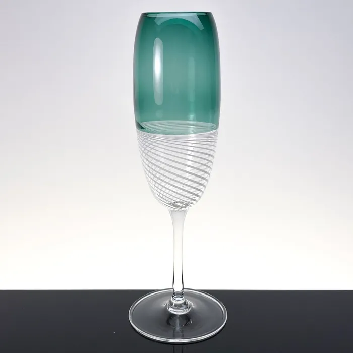 MuranoVItrum Rings Prosecco champagne Foscarini glasses set of two Murano Glass