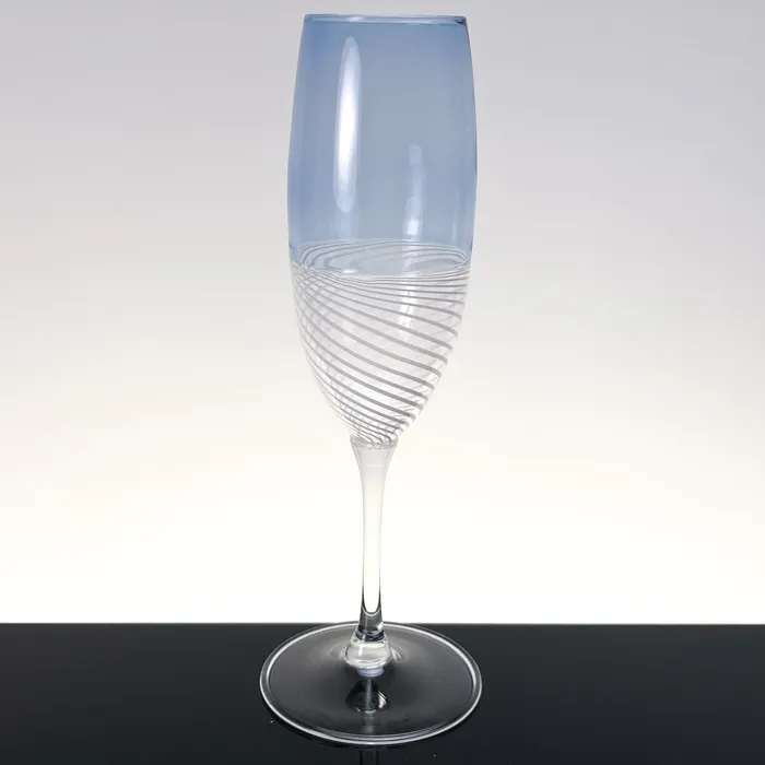 MuranoVItrum Rings Prosecco champagne Foscarini glasses set of two Murano Glass