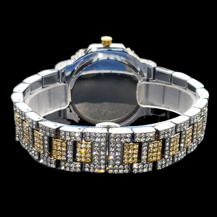 VVS Watches VVS Full Ice Date Special Minute Hand Iced Out Diamond Watch
