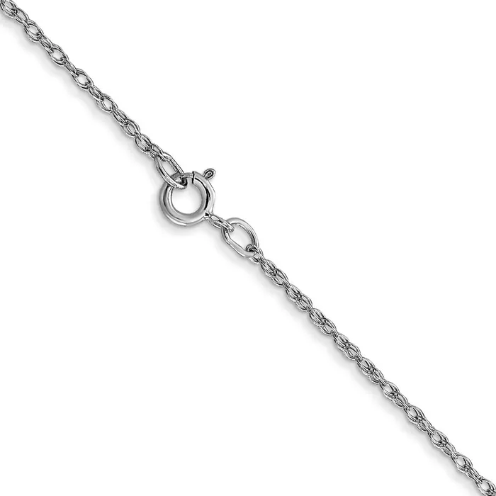 10k White Gold 7mm Carded Cable Rope Chain Necklace QGold Necklaces