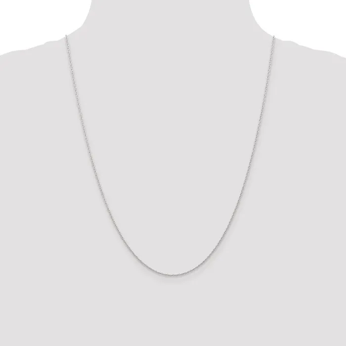 10k White Gold 7mm Carded Cable Rope Chain Necklace QGold Necklaces