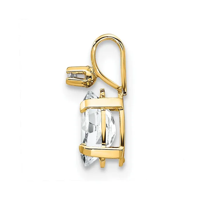 14k Diamond and White Topaz Birthstone Pendant Goldiacom Necklaces