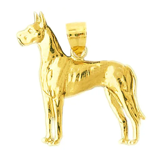 14K Gold 30MM Great Dane Pendant Goldia PreStyled Sets