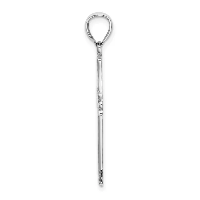14k White Gold Cross WStarburst Center Charm Goldia Charm Necklaces