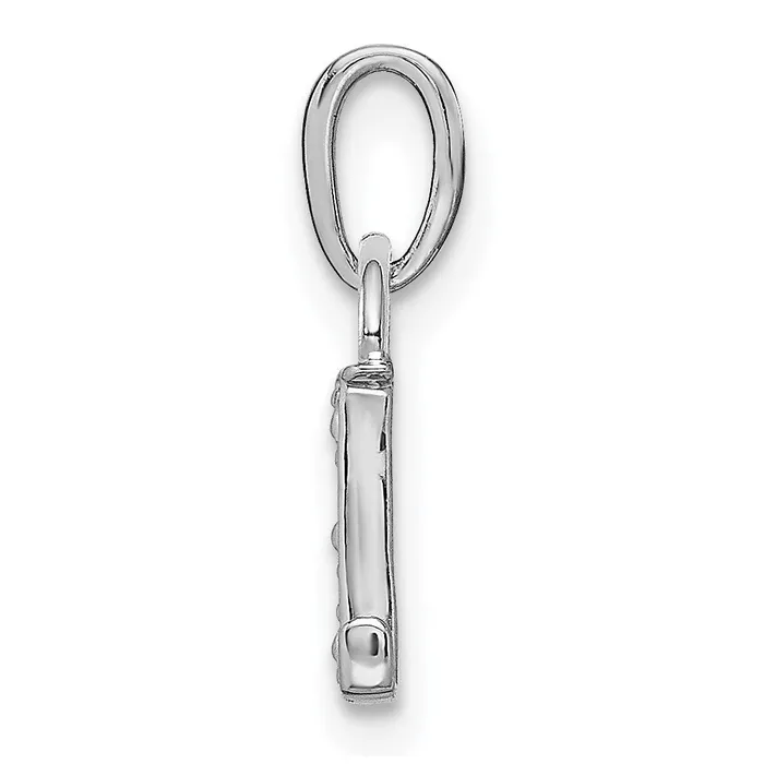 14K White Gold Polished 01ct Diamond Initial L Charm Goldiacom Charm Necklaces