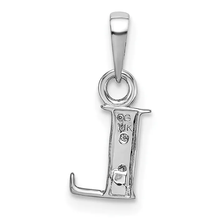14K White Gold Polished 01ct Diamond Initial L Charm Goldiacom Charm Necklaces