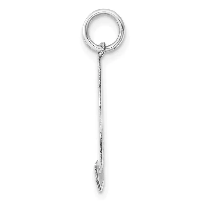 14k White Goldw Medium Satin Number 94 Charm Goldia Charm Necklaces