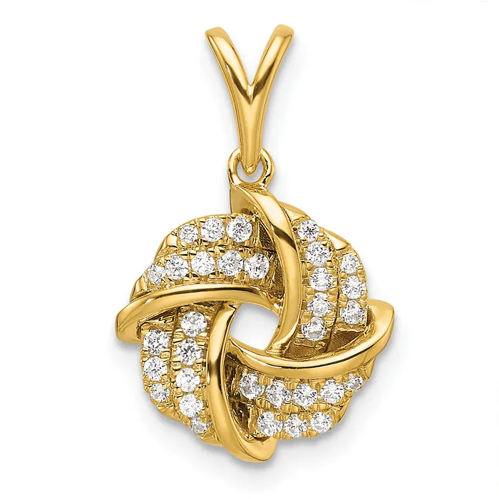 14k Yellow Gold 15 Ct Lab Grown Diamond VSSI G Love Knot Pendant Goldia Necklaces 14k Yellow Gold 15 Ct Lab Grown Diamond VSSI G Love Knot Pendant Goldia Necklaces