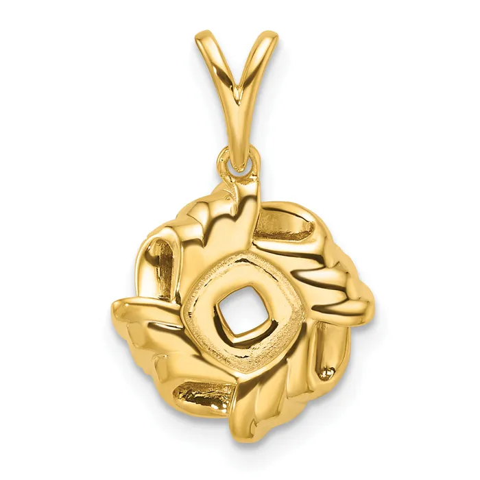 14k Yellow Gold 15 Ct Lab Grown Diamond VSSI G Love Knot Pendant Goldia Necklaces