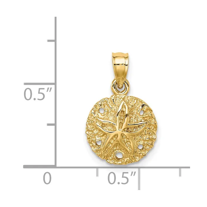 14k Yellow Gold Polished Sand Dollar Pendant Goldia PreStyled Sets