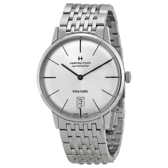 Bracelets JMS always Original Hamilton IntraMatic Silver Dial Stainless Steel Mens Watch H38455151
