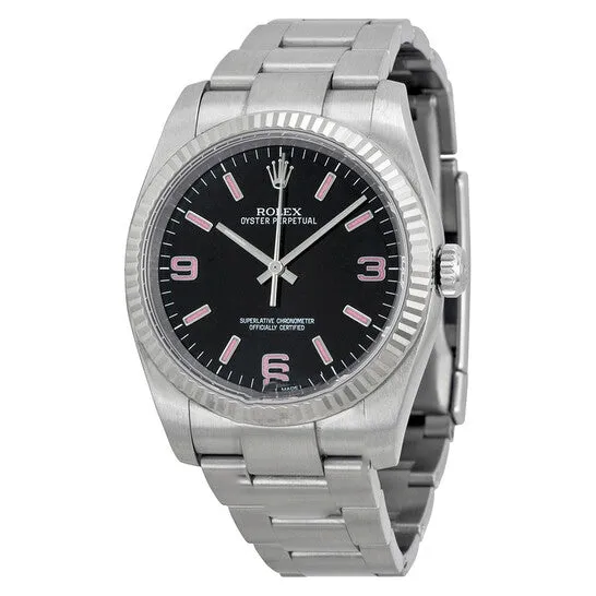 Bracelets JMS always Original Rolex Oyster Perpetual 36 mm Black Dial Stainless Steel Bracelet Automatic Mens Watch 116034BKAPSO