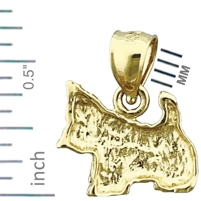 Charm Necklaces Goldia 14K Gold Aberdeen Terrier Charm