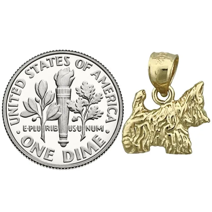 Charm Necklaces Goldia 14K Gold Aberdeen Terrier Charm