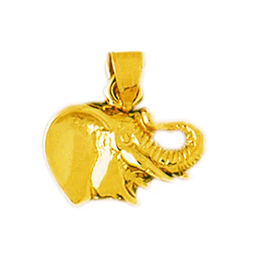 Charm Necklaces Goldia 14K Gold Elephant Head Charm