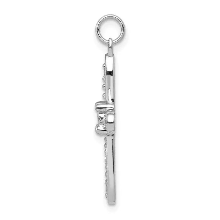 Charm Necklaces Goldia 14k White Gold 16ct Real Diamond Cross Charm