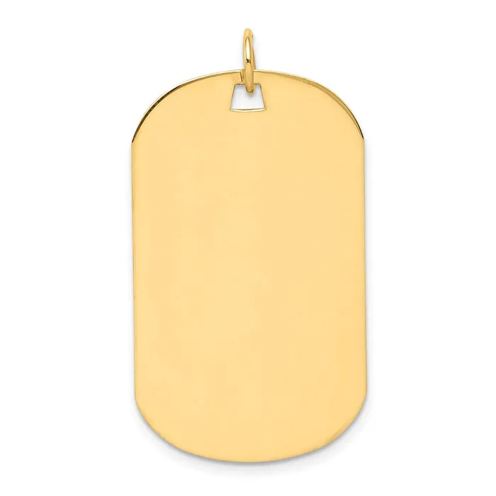 Charm Necklaces Goldia 14k Yellow Gold Plain 018 Gauge Engraveable Dog Tag Disc Charm