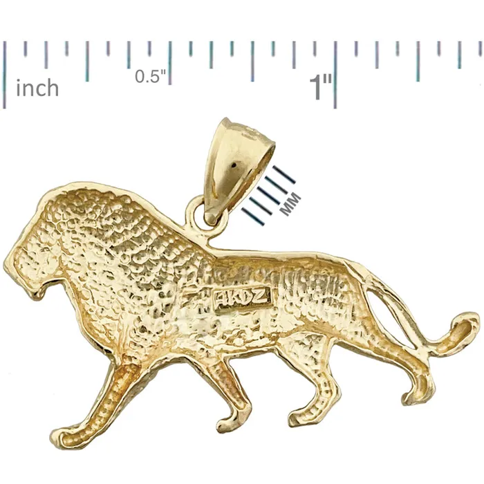 Goldia 14K Gold 38MM Lion Pendant PreStyled Sets