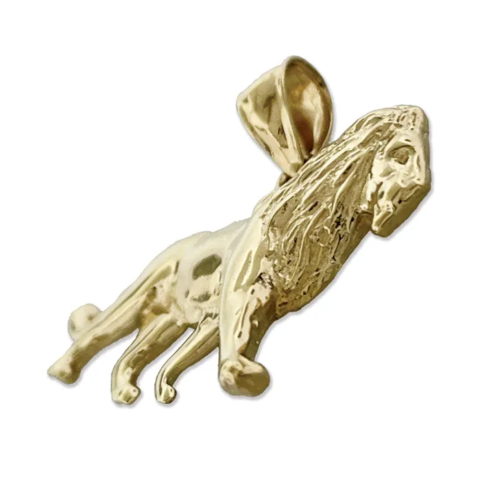 Goldia 14K Gold 38MM Lion Pendant PreStyled Sets