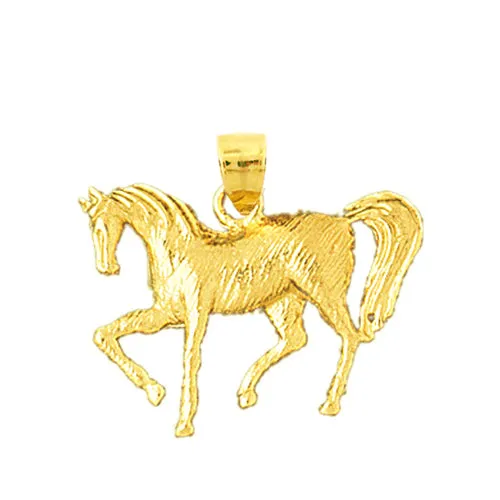 Goldia 14K Gold Trained Horse Pendant PreStyled Sets