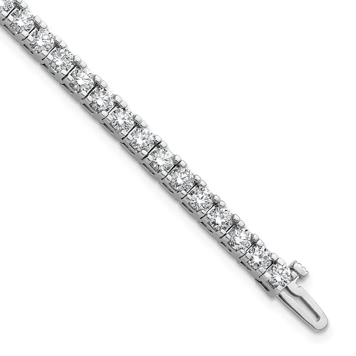 Goldia 14k White Gold 5 78 Ct Lab Grown Diamond VSSI G Round Tennis Bracelet Bracelets