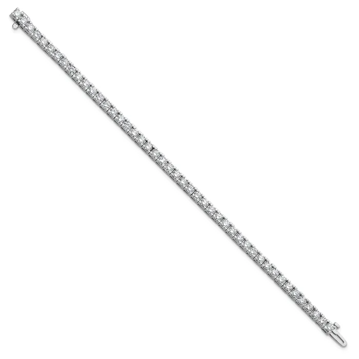 Goldia 14k White Gold 5 78 Ct Lab Grown Diamond VSSI G Round Tennis Bracelet Bracelets
