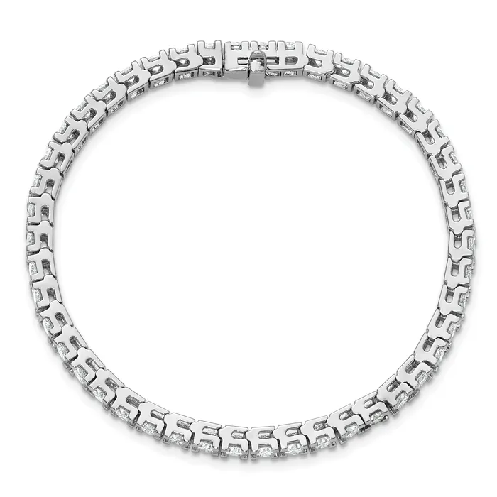 Goldia 14k White Gold 5 78 Ct Lab Grown Diamond VSSI G Round Tennis Bracelet Bracelets