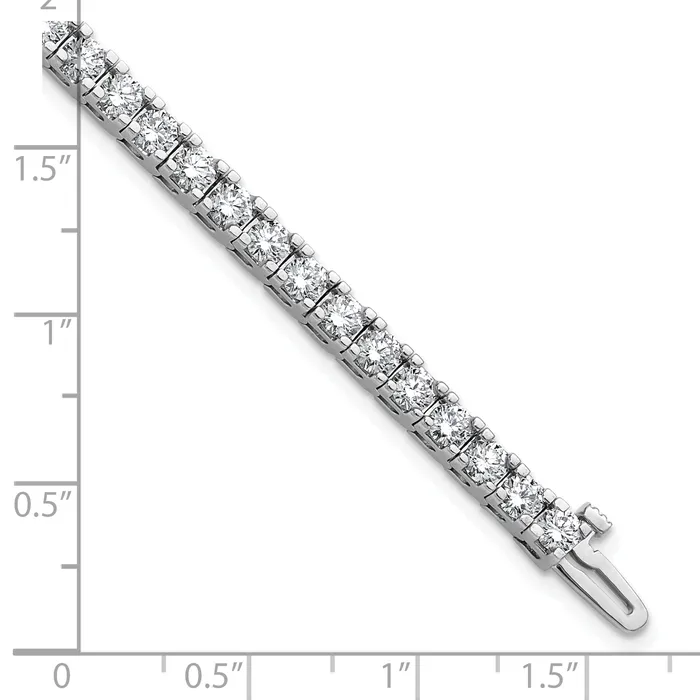 Goldia 14k White Gold 5 78 Ct Lab Grown Diamond VSSI G Round Tennis Bracelet Bracelets