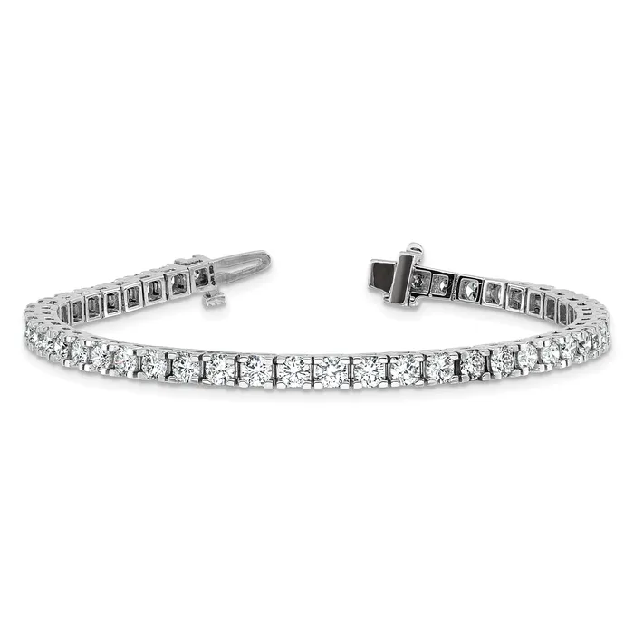 Goldia 14k White Gold 5 78 Ct Lab Grown Diamond VSSI G Round Tennis Bracelet Bracelets