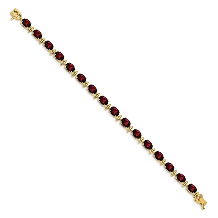 goldiaca Bracelets 14k Yellow Gold Garnet Bracelet