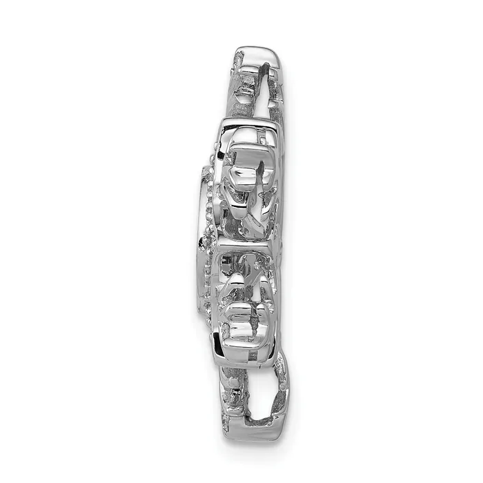 Goldia Necklaces 14k White Gold 38 Ct Lab Grown Diamond VSSI G Vibrant Snowflake Chain Slide Pendant