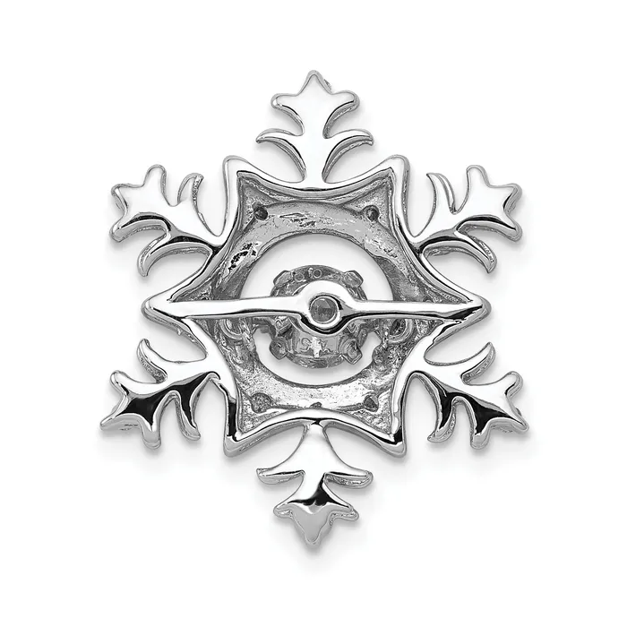 Goldia Necklaces 14k White Gold 38 Ct Lab Grown Diamond VSSI G Vibrant Snowflake Chain Slide Pendant