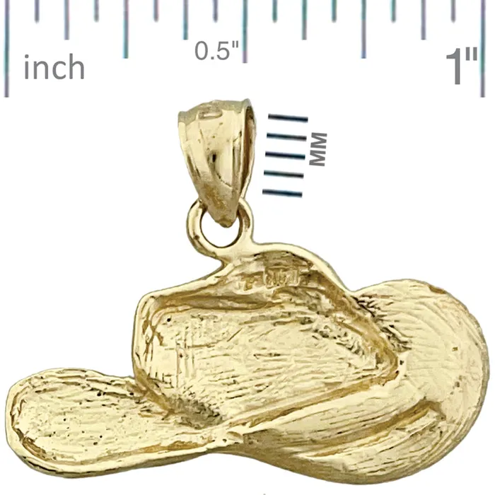 Goldia PreStyled Sets 14K Gold Western Cowboy Hat Pendant