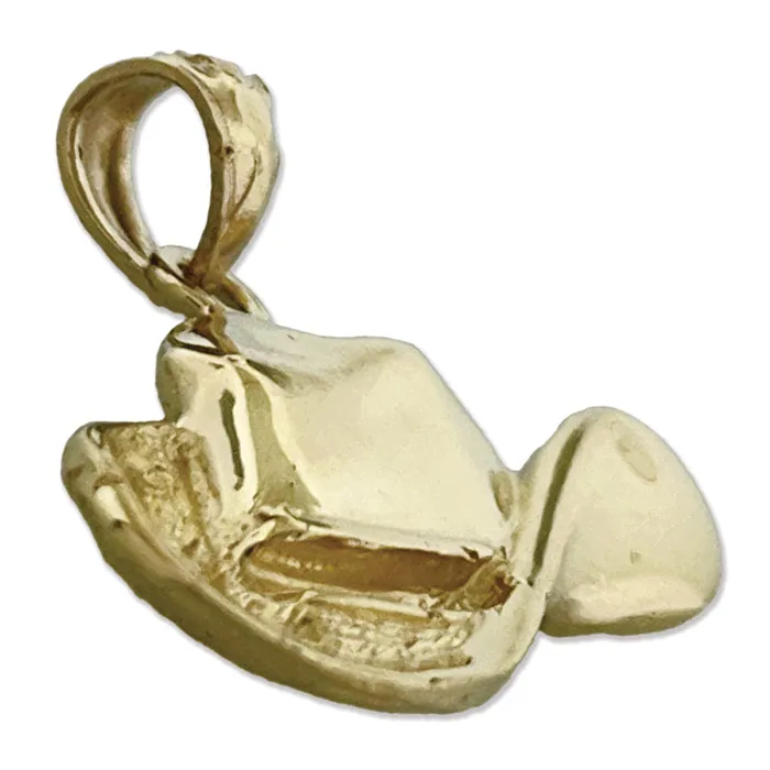 Goldia PreStyled Sets 14K Gold Western Cowboy Hat Pendant