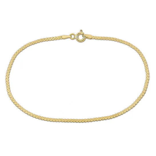JMS always Bracelets Original AMOUR 155mm Serpentine Chain Bracelet In 10K Yellow Gold 75 In