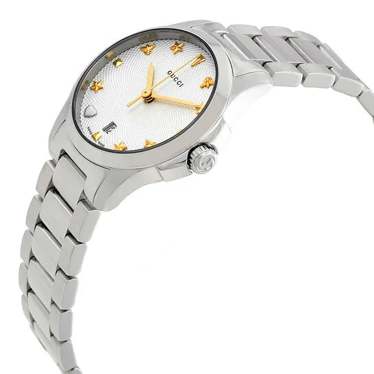 JMS always Bracelets Original Gucci GTimeless Silver Dial Stainless Steel Ladies Watch YA126572 JMS always Bracelets Original Gucci GTimeless Silver Dial Stainless Steel Ladies Watch YA126572