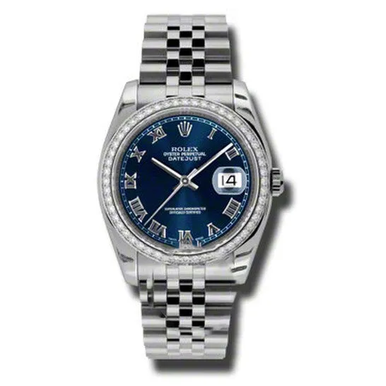 JMS always Bracelets Original Rolex Oyster Perpetual Datejust 36 Blue Dial Stainless Steel Jubilee Bracelet Automatic Mens Watch 116244BLRJ