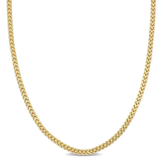 JMS always Necklaces Original AMOUR 23mm Franco Link Necklace In 10K Yellow Gold 18 In JMS always Necklaces Original AMOUR 23mm Franco Link Necklace In 10K Yellow Gold 18 In