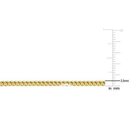 JMS always Necklaces Original AMOUR 23mm Franco Link Necklace In 10K Yellow Gold 18 In JMS always Necklaces Original AMOUR 23mm Franco Link Necklace In 10K Yellow Gold 18 In