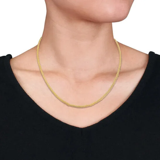 JMS always Necklaces Original AMOUR 23mm Franco Link Necklace In 10K Yellow Gold 18 In JMS always Necklaces Original AMOUR 23mm Franco Link Necklace In 10K Yellow Gold 18 In