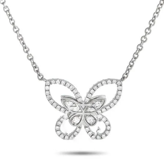 JMS always Original LB Exclusive 18K White Gold 50ct Diamond Long Butterfly Necklace Necklaces JMS always Original LB Exclusive 18K White Gold 50ct Diamond Long Butterfly Necklace Necklaces
