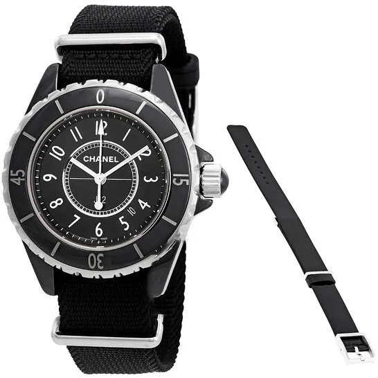 JMS always Watches Original Chanel J12 Black Dial Ladies Watch H4657