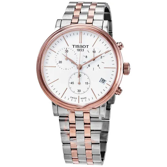 JMS always Watches Original Tissot Carson Premium Chronograph Quartz White Dial Watch T1224172201100