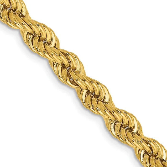 MDS 14K Yellow Gold 18 inch 5mm Regular Rope with Lobster Clasp Chain Necklace Necklaces MDS 14K Yellow Gold 18 inch 5mm Regular Rope with Lobster Clasp Chain Necklace Necklaces